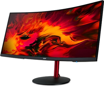 Монитор Acer 34" Nitro XZ342CUPbmiiphx черный VA LED 1ms 21:9 HDMI M/M матовая HAS Piv 400cd 178гр/178гр 3440x1440 144Hz DP 2K 7.6кг