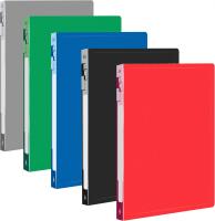 Папка метал.пруж.скоросш. Бюрократ -PZ05P A4 пластик 0.5мм торц.наклейка ассорти