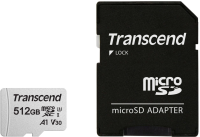Флеш карта microSDXC 512Gb Class10 Transcend TS512GUSD300S-A 300S + adapter