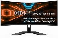 Монитор Gigabyte 34" G34WQC A черный VA LED 1ms 21:9 HDMI M/M матовая HAS 350cd 178гр/178гр 3440x1440 144Hz FreeSync Premium DP 2K 8.4кг