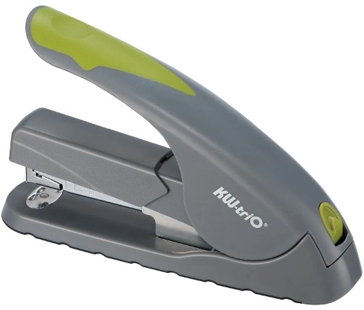 Степлер настольный Kw-Trio 5818 Soft-Touch 24/6 24/8 26/6 26/8 (40листов) снижение усилия серый/черный 210скоб