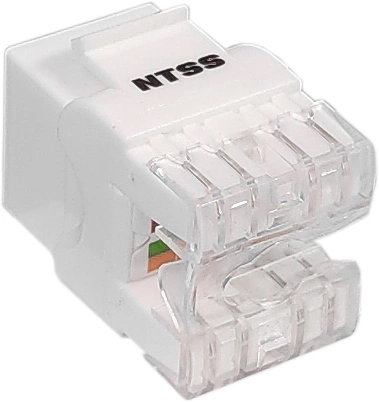 Модуль NTSS (NTSS-KJ-UTP-RJ45-6-180-WT) информ. KeystoneRJ45 кат.6 UTP бел.
