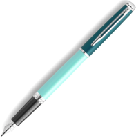Ручка перьев. Waterman Hemisphere Colour Blocking (2190122) Green CT сталь нержавеющая F подар.кор.