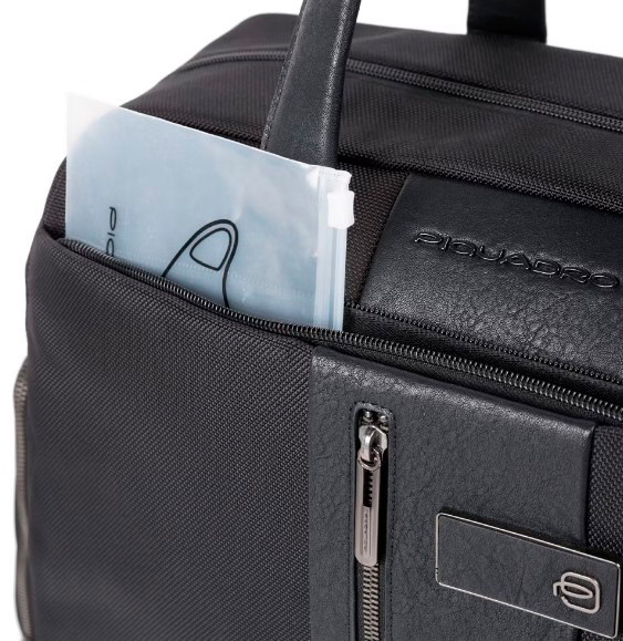 Сумка дорожная Piquadro Brief2 BV4447BR2/N черный ткань/натур.кожа