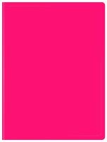 Папка с 10 прозр.вклад. Бюрократ Double Neon DNE07V10PINK A4 пластик 0.7мм розовый