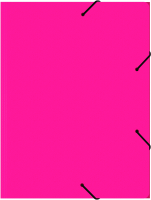 Папка на резинке Бюрократ Double Neon DNE510PINKBL A4 пластик кор.30мм 0.5мм розовый/черный