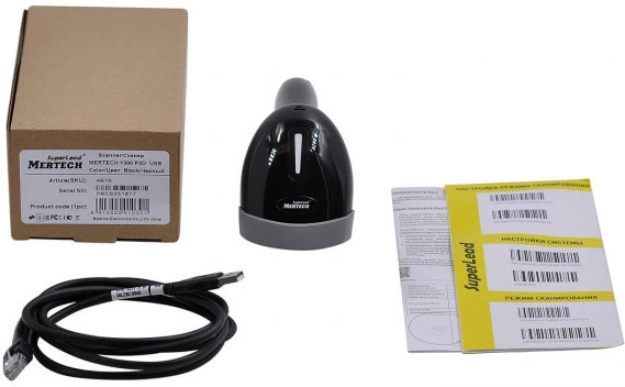 Сканер штрих-кода Mertech 1300 P2D USB черный