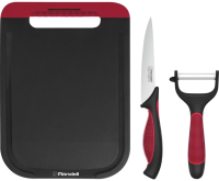 Набор ножей кухон. Rondell RD-1892 компл.:3предм. разд.дос. черный/бордовый блистер