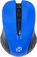 Мышь Оклик 545MW черный/синий оптическая (1600dpi) беспроводная USB для ноутбука (4but)