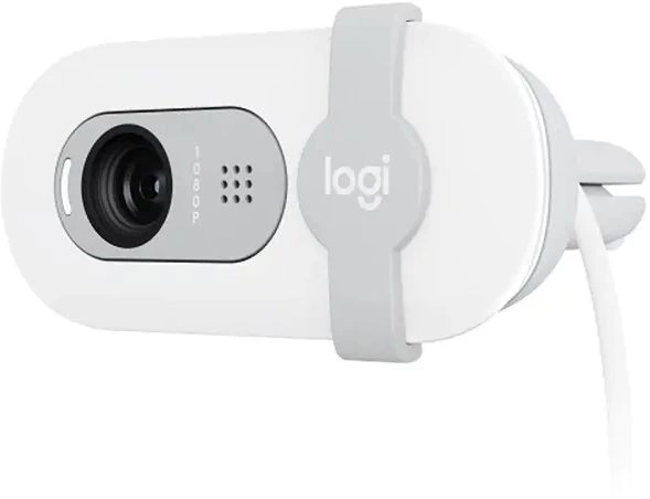 Камера Web Logitech HD Webcam Brio 100 Full белый 2Mpix (1920x1080) USB Type-C с микрофоном (960-001