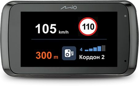 Видеорегистратор с радар-детектором Mio MiVue i85 ГЛОНАСС черный