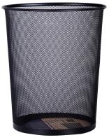 Корзина для бумаг Deli E9189 круглая 16л. мет.сетка черный