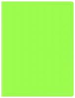 Папка с 20 прозр.вклад. Бюрократ Double Neon DNE07V20LETT A4 пластик 0.7мм салатовый
