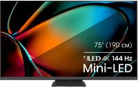 Телевизор LED Hisense 75" 75U8KQ Smart т.серый/4K Ultra HD/DVB-T/120Hz/DVB-T2/DVB-C/DVB-S/DVB-S2/USB
