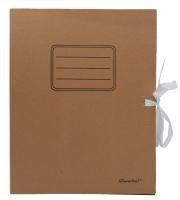 Папка архивная 2 завязки Silwerhof ПАЗ-75БУРЫЙ микрогофрокартон корешок 75мм 250x325x75мм бурый