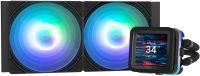 Система водяного охлаждения Zalman Alpha2 A24 DS ARGB Soc-AM5/AM4/1151/1200/2066/2011/1700 черный 4-pin 29.7dB CU LCD 320W Ret (ALPHA2 A24 DS BLACK)