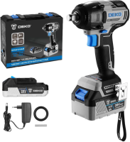 Винтоверт Deko DKIS аккум. патрон:квад.1/2" (кейс в комплекте) (085-1124)