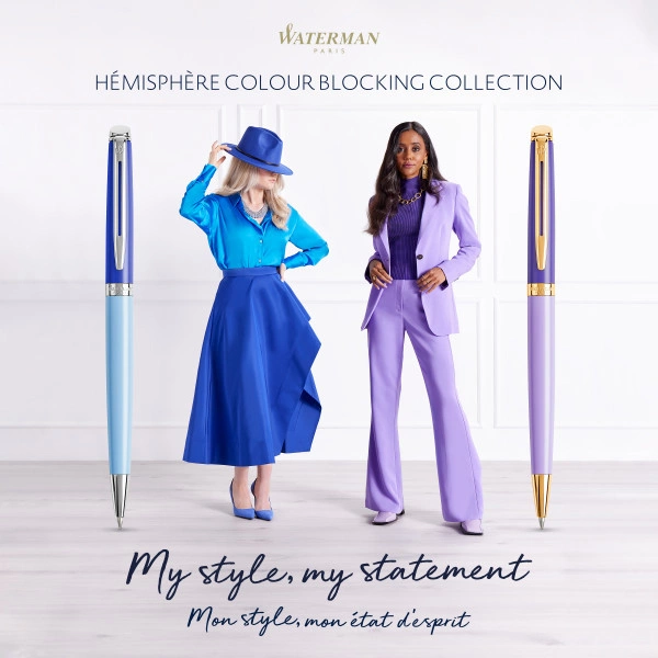 Ручка шариков. Waterman Hemisphere Colour Blocking (2179923) Purple GT M син. черн. подар.кор.