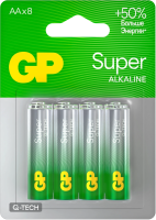 Батарея GP Super Alkaline 15AA21-2CRSBC8 AA (8шт) блистер
