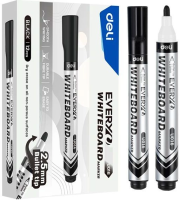 Маркер для досок Deli EU016-BK Everyu пулевидный пиш. наконечник 2.5мм заправляемый черный