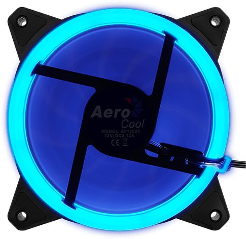 Вентилятор Aerocool Rev Blue 120x120mm 3-pin 15dB 153gr LED Ret