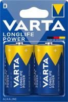Батарея Varta Longlife power LR20 BL2 Alkaline D (2шт) блистер