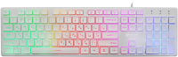 Клавиатура Оклик 550ML белый USB slim Multimedia LED