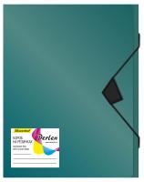 Папка-короб на резинке Silwerhof Perlen 255121-75 пластик 0.8мм A4 зеленый металлик