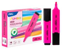 Текстовыделитель Deli EU366-PK Jumbo скошенный пиш. наконечник 1-5мм розовый