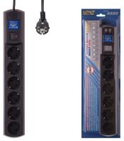 Сетевой фильтр Most HV6 2м (6 розеток) черный (коробка)