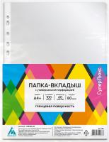 Папка-вкладыш Бюрократ СуперЛюкс -080GSLUX глянцевые А4+ 80мкм (упак.:100шт)