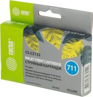 Картридж струйный Cactus CS-CZ132 №711 желтый (26мл) для HP DJ T120/T520