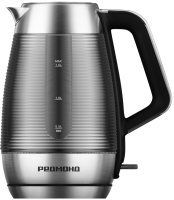 Чайник электрический Редмонд KG253 1.5л. 2200Вт хром корпус: нерж.сталь/стекло