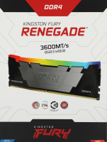 Память DDR4 8GB 3600MHz Kingston KF436C16RB2A/8 Fury Renegade RGB RTL Gaming PC4-28800 CL16 DIMM 288