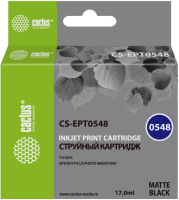 Картридж струйный Cactus CS-EPT0548 T0548 черный матовый (16.2мл) для Epson Stylus Photo R800/R1800