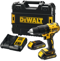 Дрель-шуруповерт DeWalt DCD778S2T 340Вт аккум. патрон:быстрозажимной (DCD778S2T-QW)