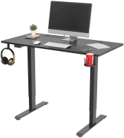 Стол для компьютера Cactus CS-ED-BBK столешница МДФ черный каркас черный