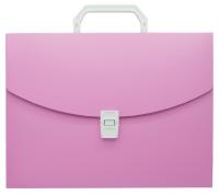 Портфель Бюрократ Pastel PASTPP01PINK 1 отдел. A4 пластик 0.7мм розовый