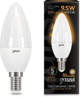 Лампа светодиодная Gauss 9.5Вт цок.:E14 свеча 220B 3000K св.свеч.бел.теп. 35-C (упак.:1шт) (103101110)