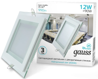Светильник Gauss 948111212 12Вт 4000K цв.св.:бел.нейт. белый