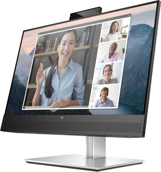 Монитор HP 23.8" E24mv G4 Conferencing черный IPS 5ms 16:9 HDMI Cam 250cd 178гр/178гр 1920x1080 VGA DP FHD USB 6.5кг