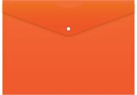 Конверт на кнопке Бюрократ -PK803ANOR A4 непрозрачный пластик 0.18мм оранжевый