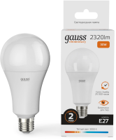 Лампа светодиодная Gauss Elementary A67 30Вт цок.:E27 (упак.:10шт) груша 220B св.свеч.бел.теп. А67 (