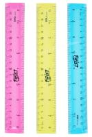 Линейка Deli E6208 пластик дл.20см ассорти гибкая/двухсторонняя шкала