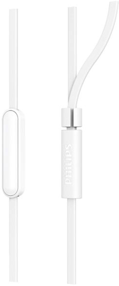 Гарнитура вкладыши Philips TAE1105WT/00 1.2м белый проводные в ушной раковине