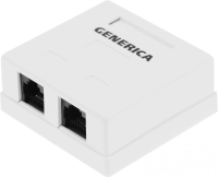 Розетка ITK Generica CS2-1C5EU-22-G настенная 62x59.6x26.5мм RJ45 пластик белый