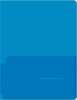Папка-уголок Бюрократ -E570BLU 2 внутр.карман A4 пластик 0.18мм синий