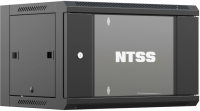 Шкаф коммутационный NTSS (NTSS-W6U6060GS-BL) настенный 6U 570x600мм пер.дв.стекл 60кг черный 19.5кг