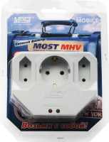Сетевой фильтр Most MHV (3 розетки) белый (коробка)