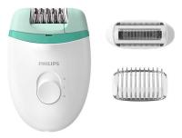 Эпилятор Philips BRE245/00 скор.:2 насад.:2 от электр.сети белый/мятный
